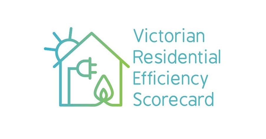 Logo of Victorian Residential Efficiency Scorecard with house, sun, and leaf icons.