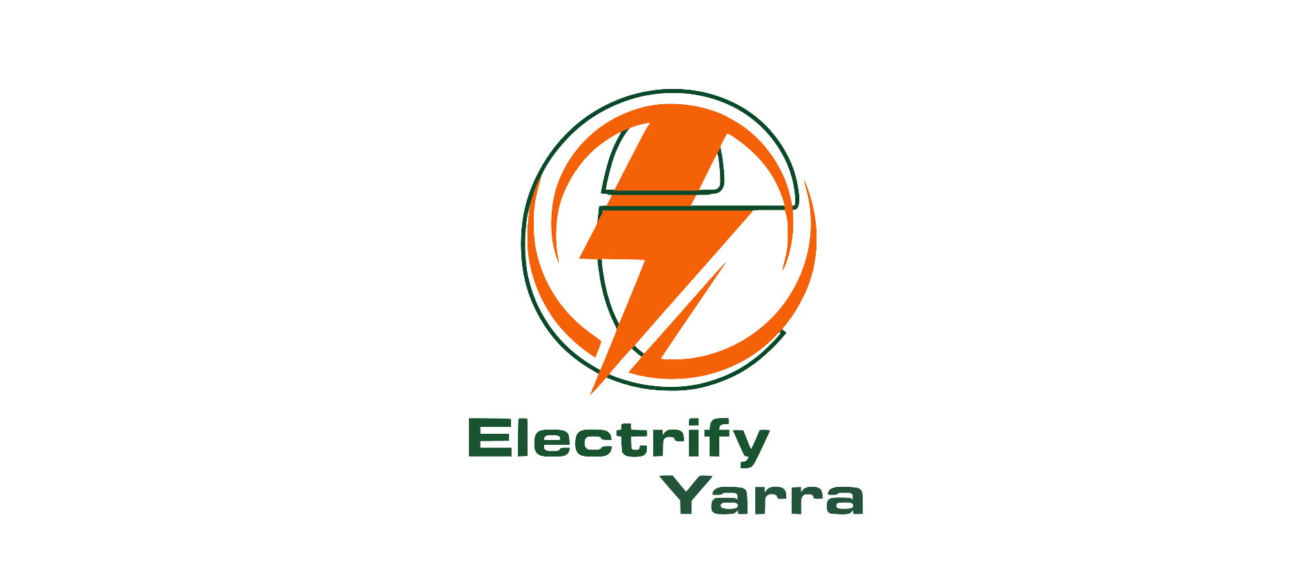 Electrify Yarra logo with an orange lightning bolt and green text.