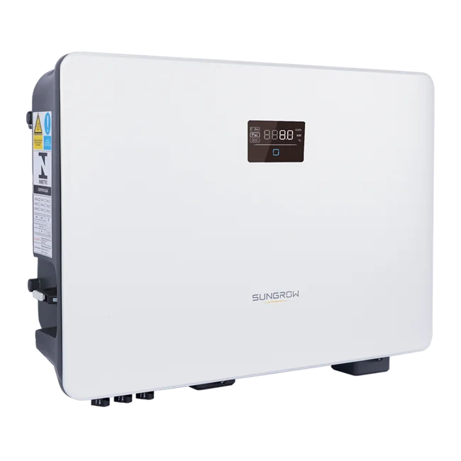 Sungrow SG RS three-roof range inverter. Product range shown.