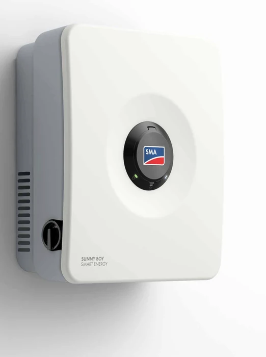 Product range shown: current SMA Sunny Boy Smart Energy cabinet used by the Australian SBSE5.0-50.